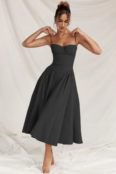Liana ™ | Sleeveless Corset Midi Dress