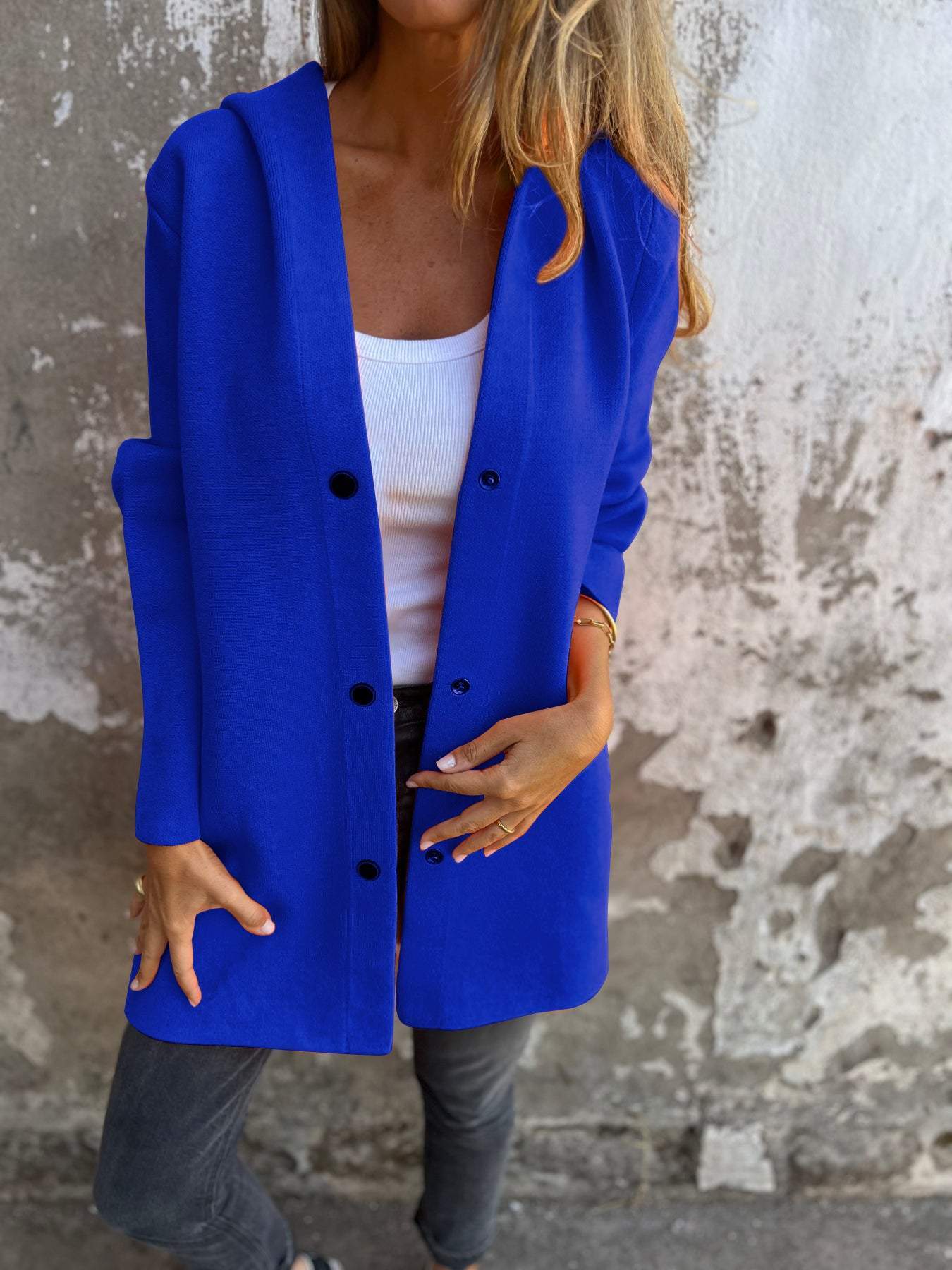 Lisabeth™ | Casual Single-Breasted Blazer with Hood