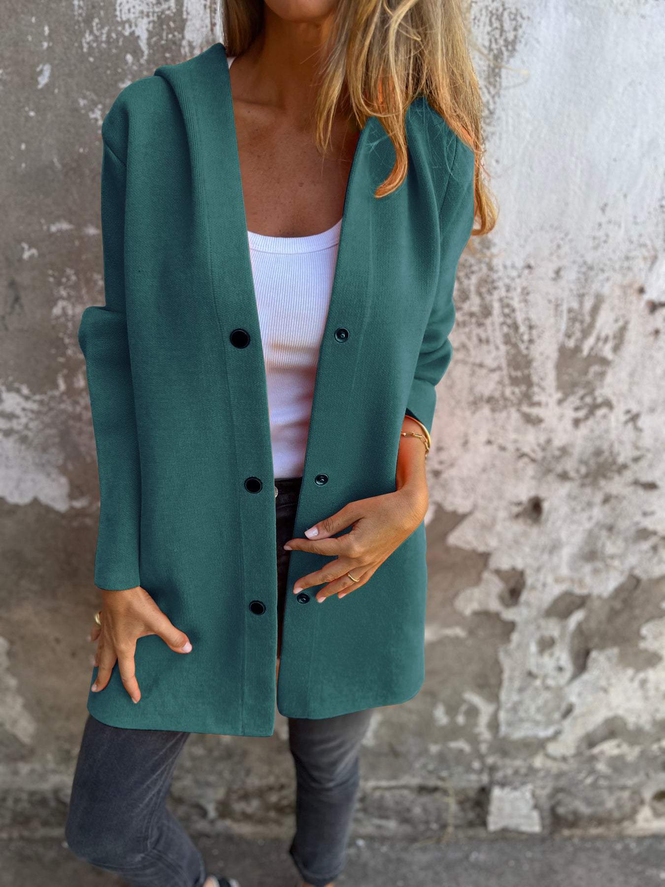 Lisabeth™ | Casual Single-Breasted Blazer with Hood