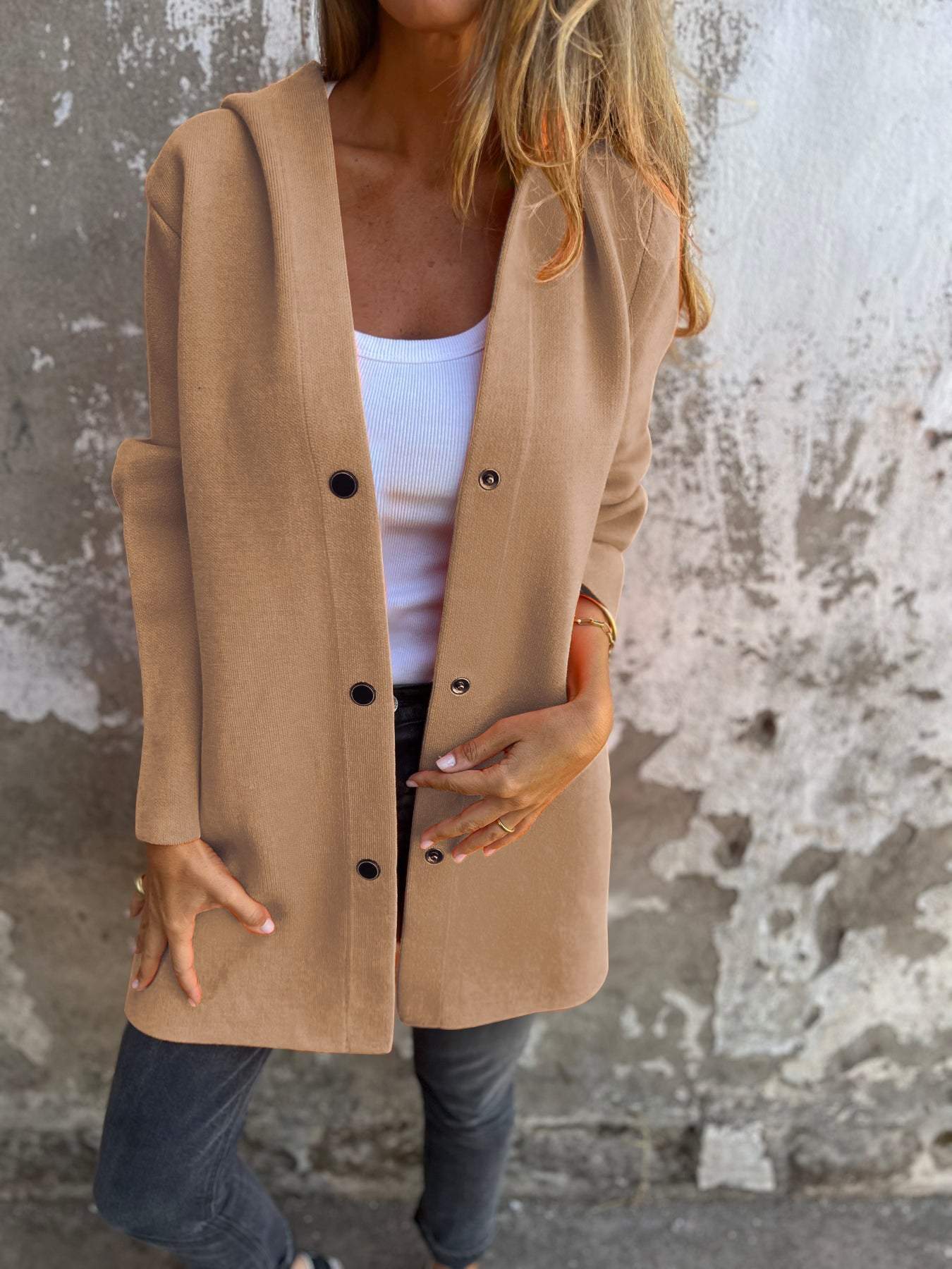 Lisabeth™ | Casual Single-Breasted Blazer with Hood