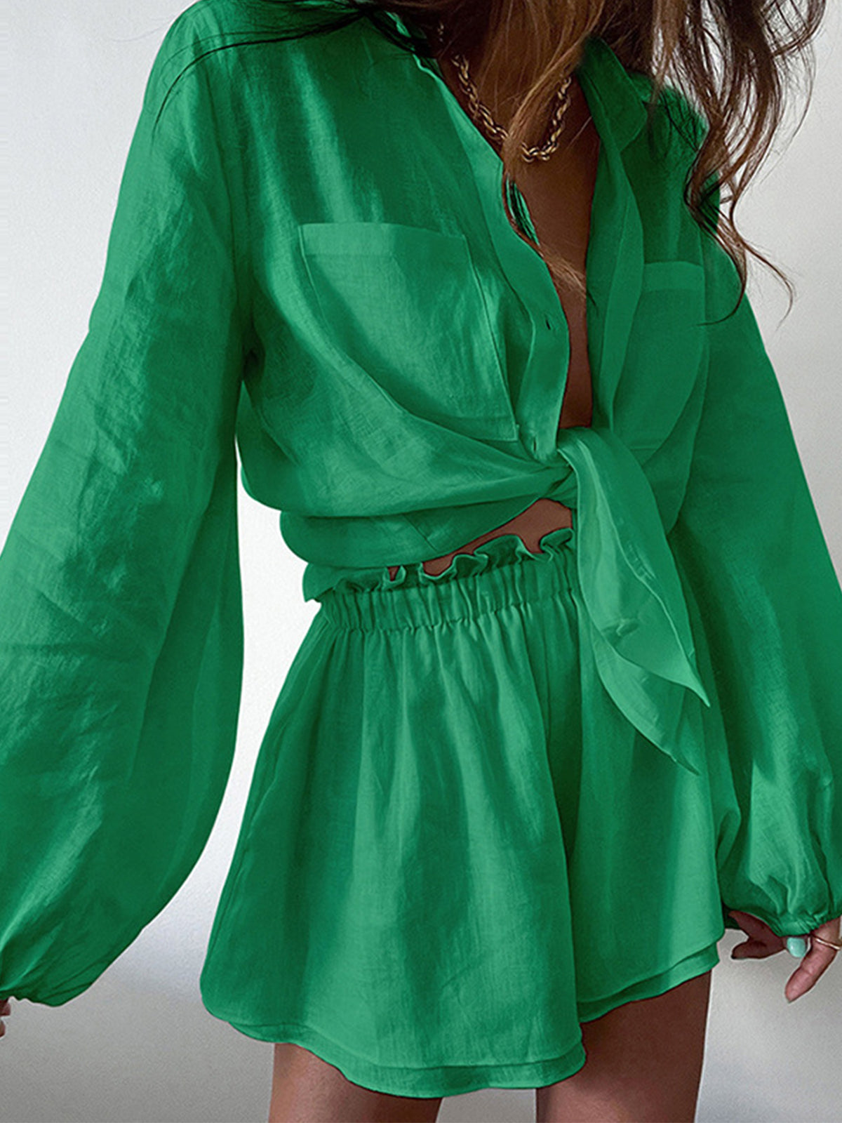 Double-Lined Aegean Shorts and Top Set