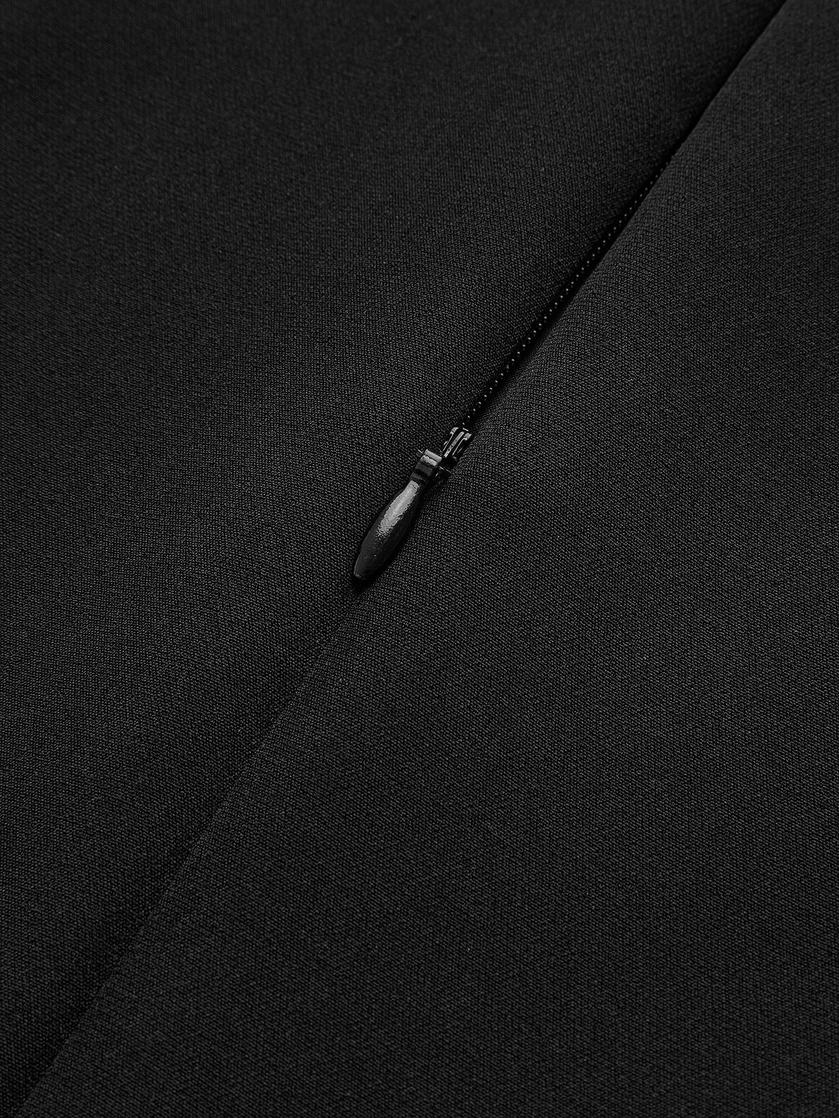 Two-Tone Sleeveless Pleated Short Dress