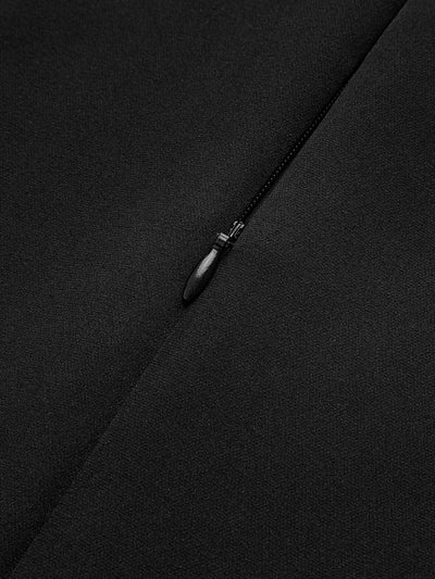 Two-Tone Sleeveless Pleated Short Dress