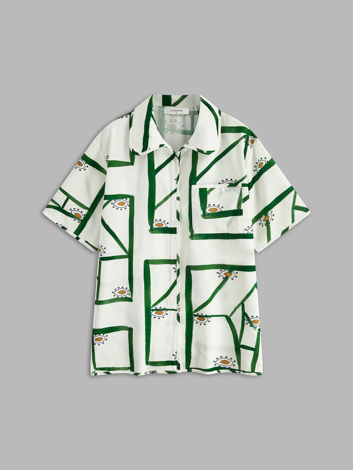 Casual Two-Piece Print Set with Drawstring Shorts