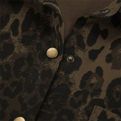 Tasha™ | Leopard Denim Shirt