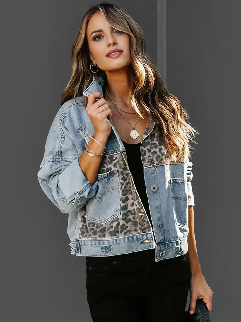 Celine™ | Leopard Denim Jacket