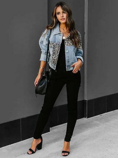 Celine™ | Leopard Denim Jacket