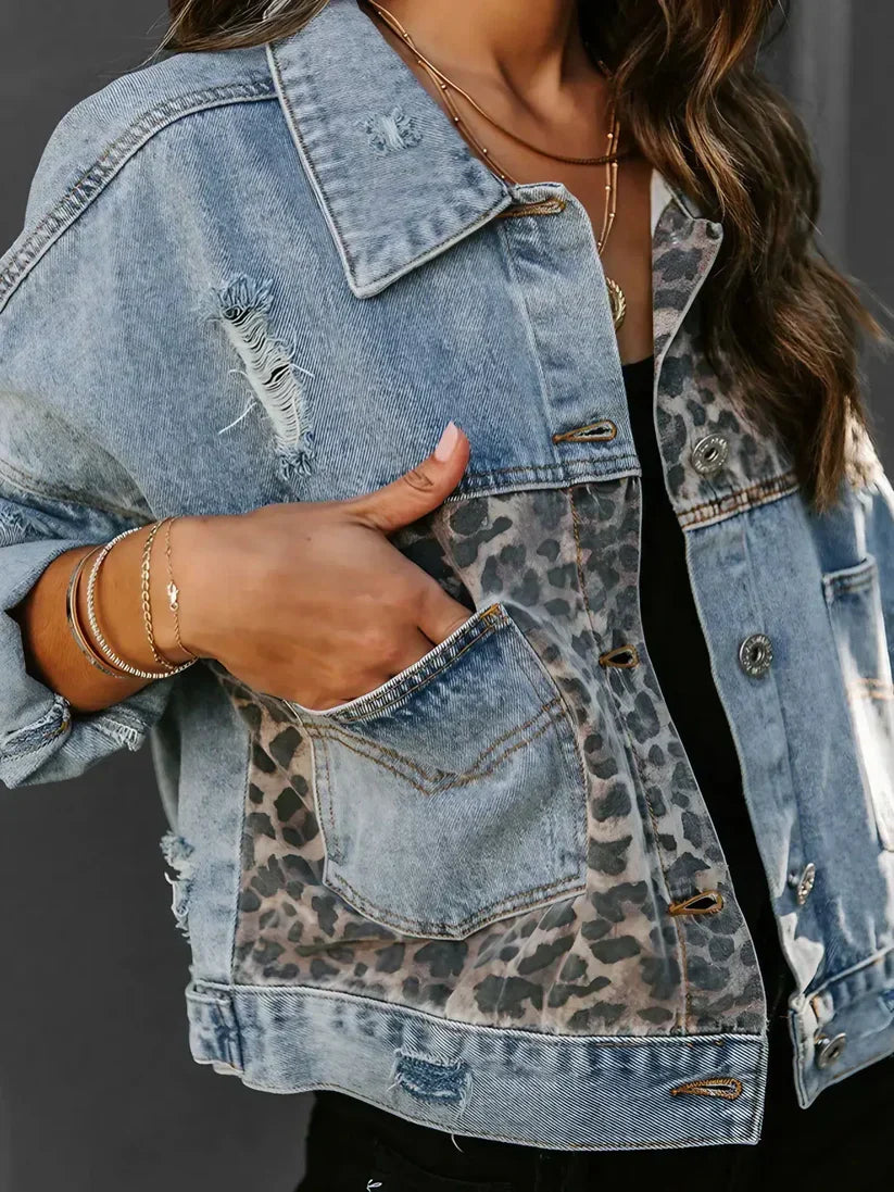 Celine™ | Leopard Denim Jacket