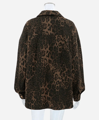 Tasha™ | Leopard Denim Shirt