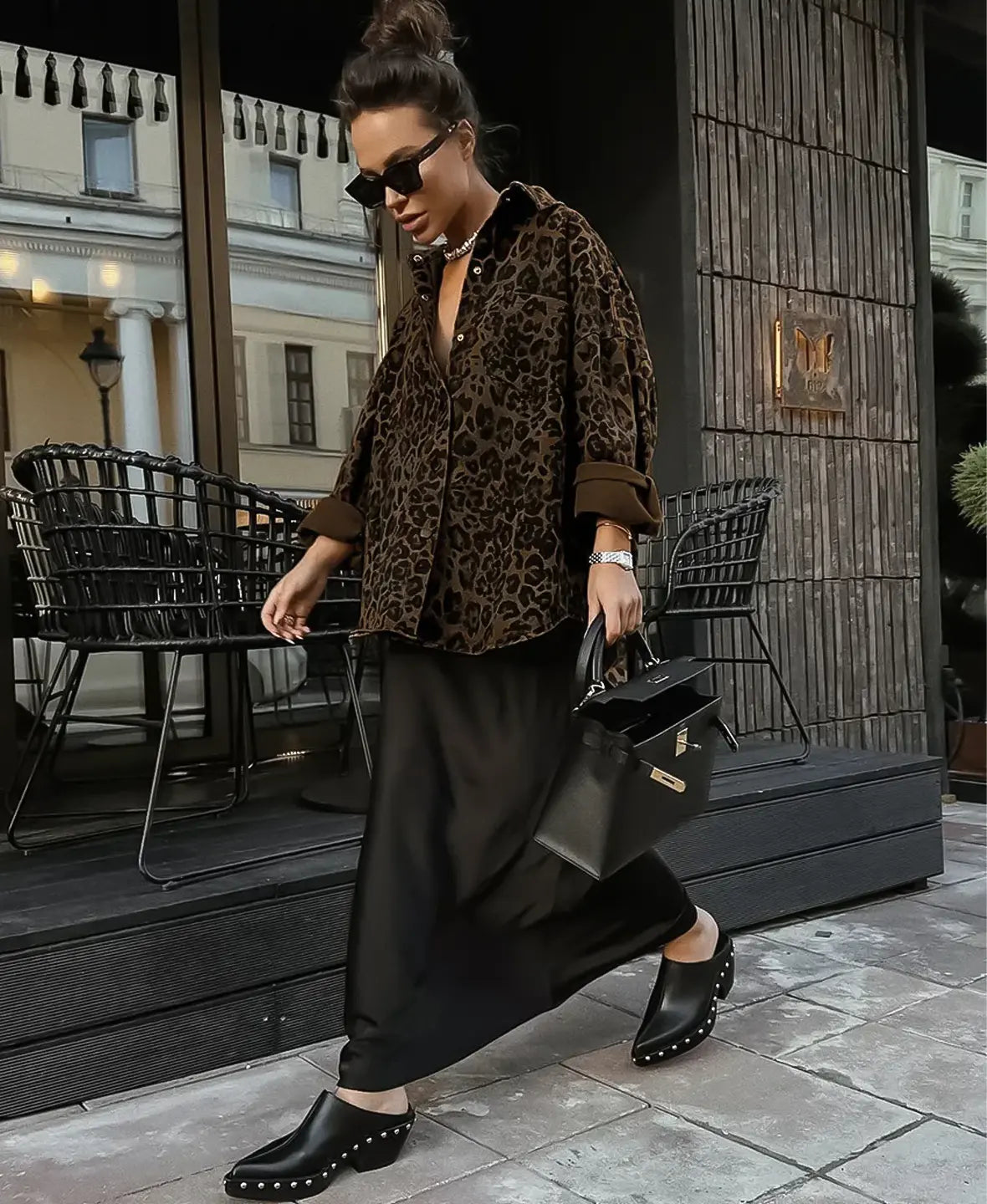 Tasha™ | Leopard Denim Shirt