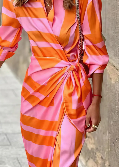Amira™ | Wrap Print Dress