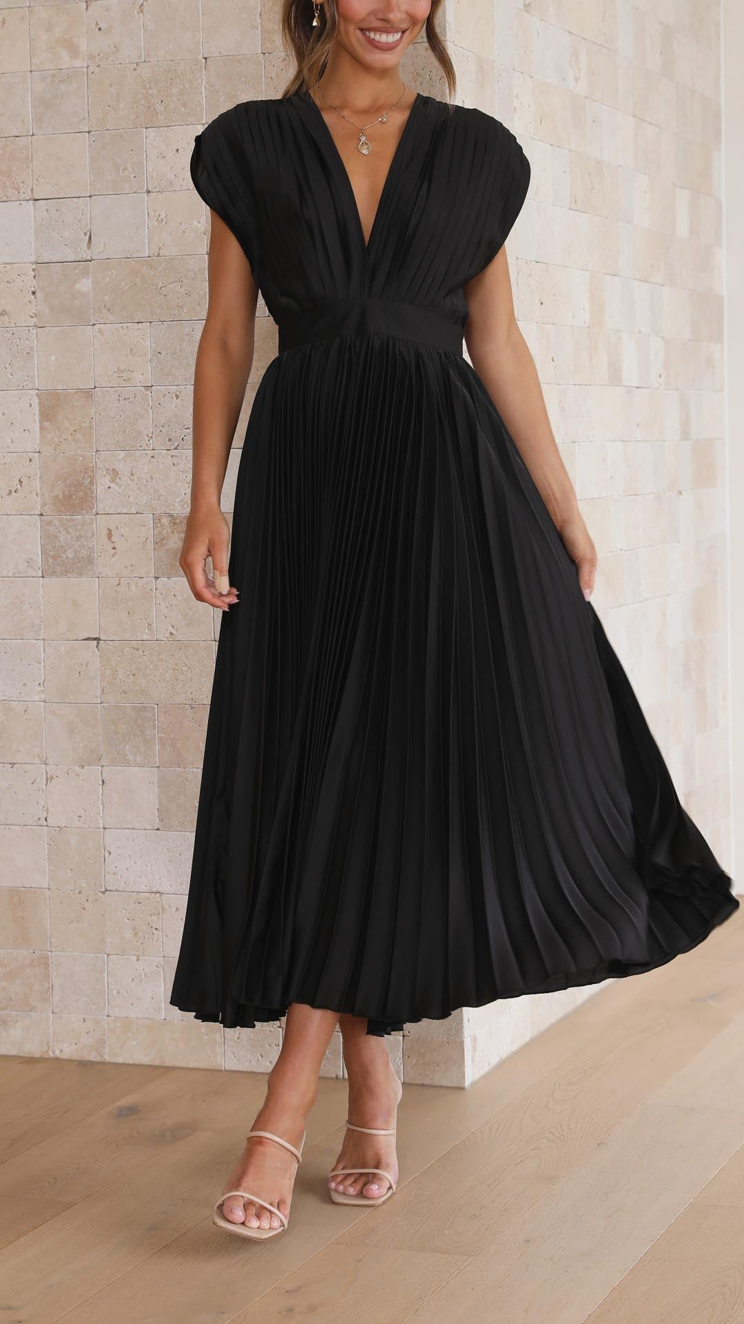 Alexis - Elegant Pleated Dress