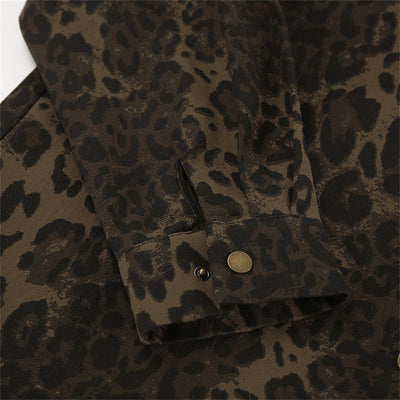 Tasha™ | Leopard Denim Shirt