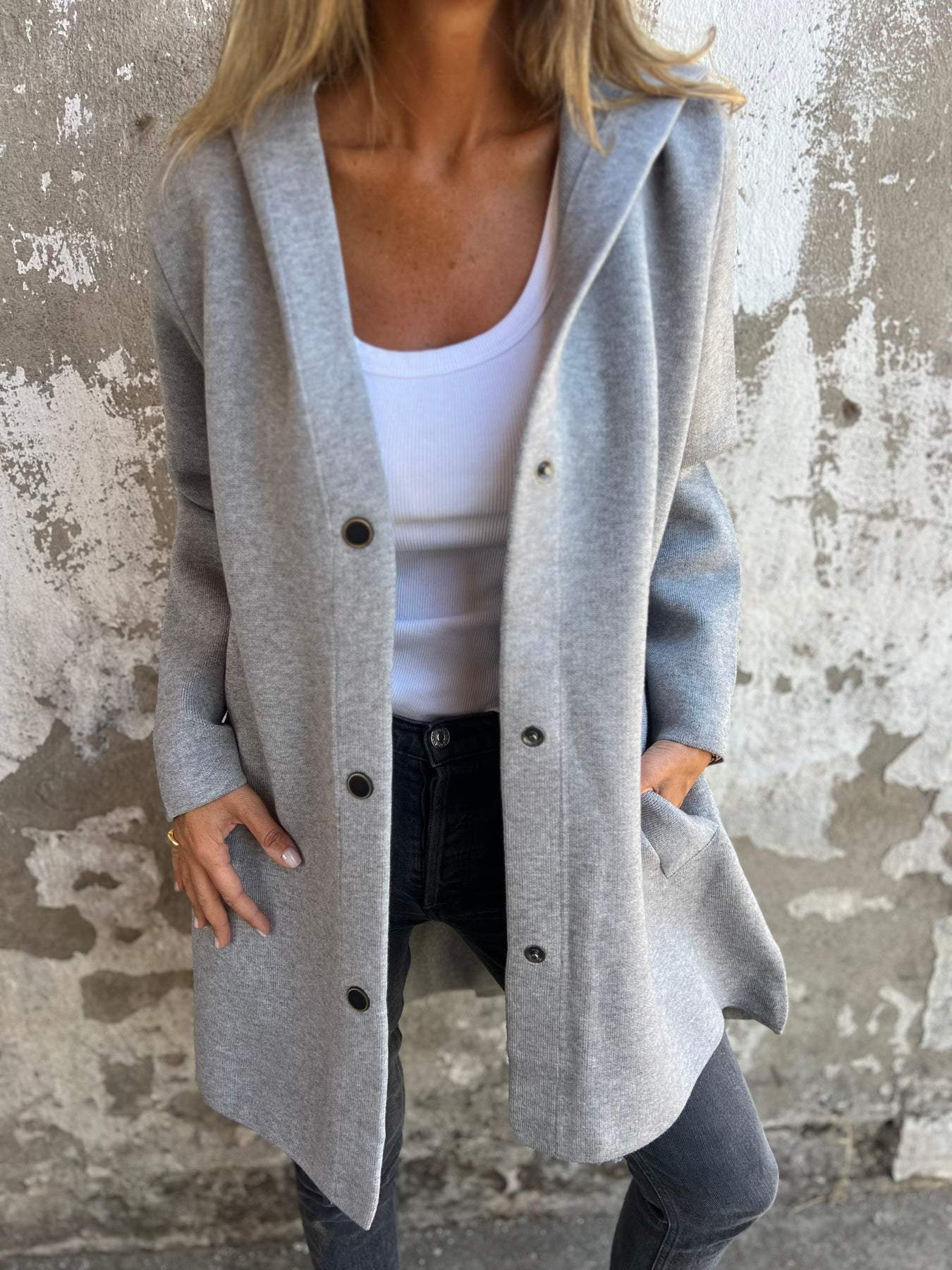 Lisabeth™ | Casual Single-Breasted Blazer with Hood