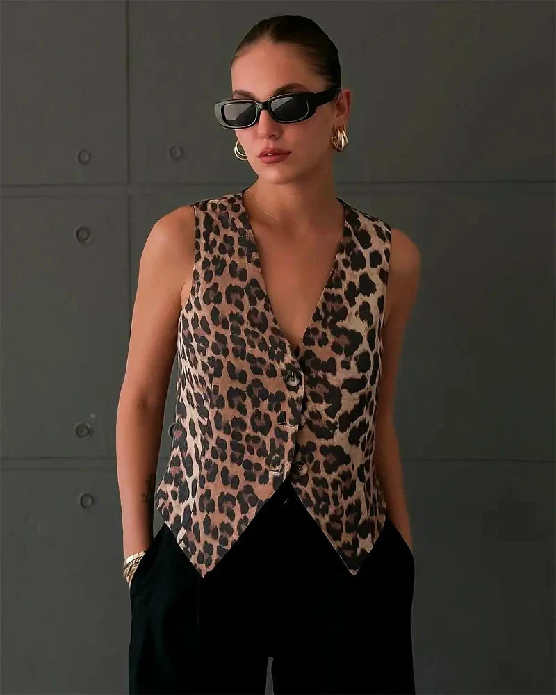 Juliana™ | Leopard Polyester Vest