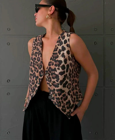 Juliana™ | Leopard Polyester Vest