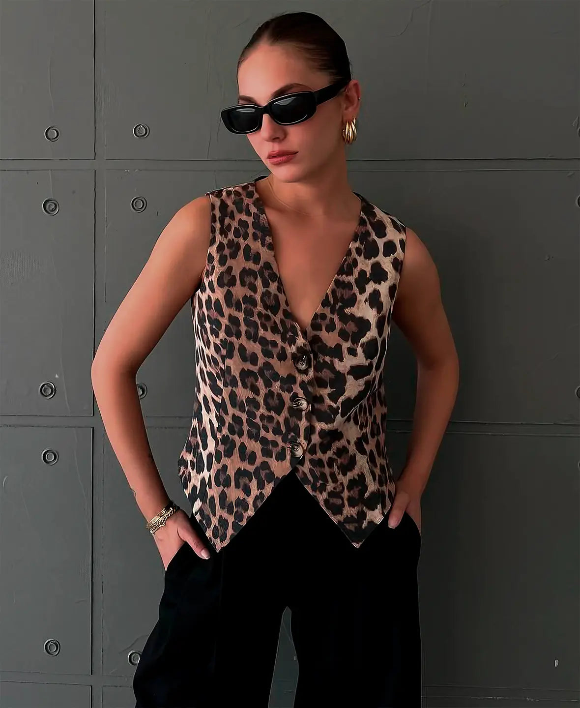 Juliana™ | Leopard Polyester Vest