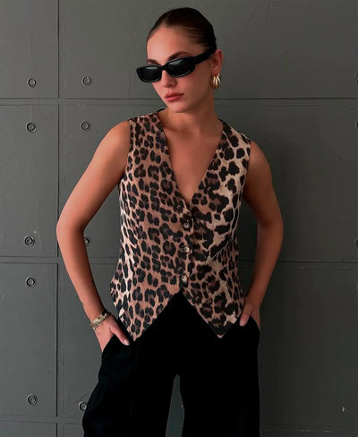 Juliana™ | Leopard Polyester Vest