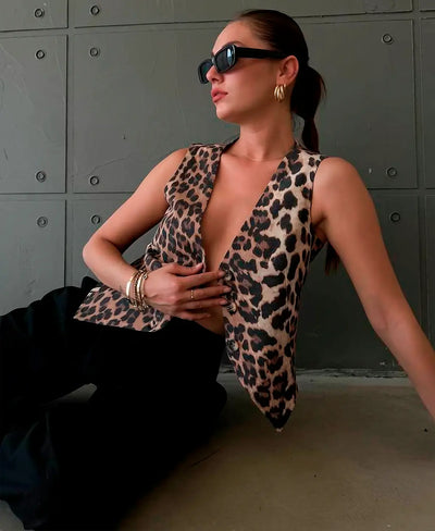 Juliana™ | Leopard Polyester Vest