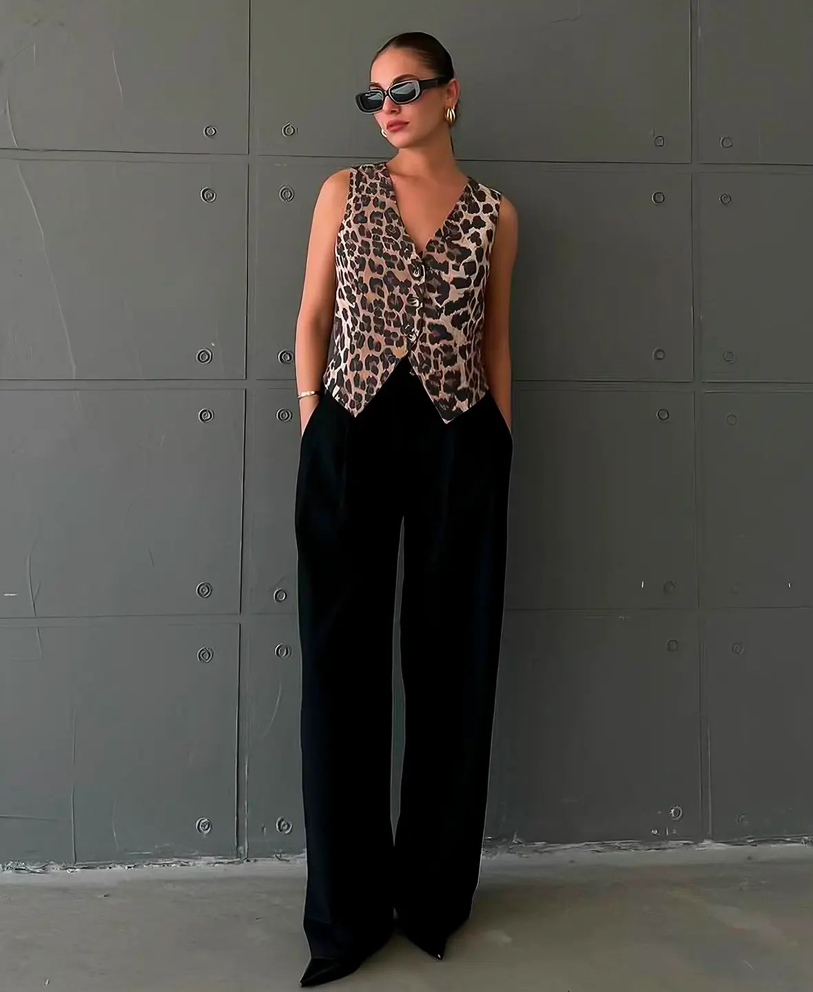 Juliana™ | Leopard Polyester Vest