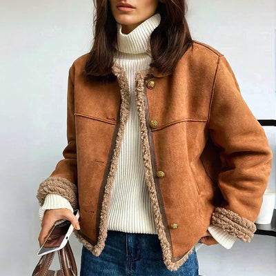 Rosalie™ | Shearling Button Jacket