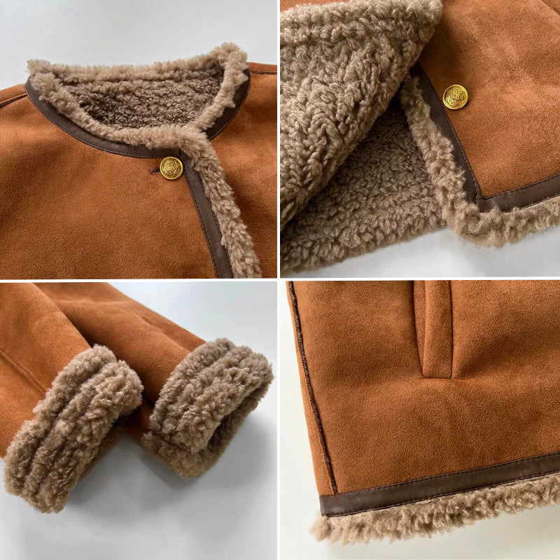 Rosalie™ | Shearling Button Jacket