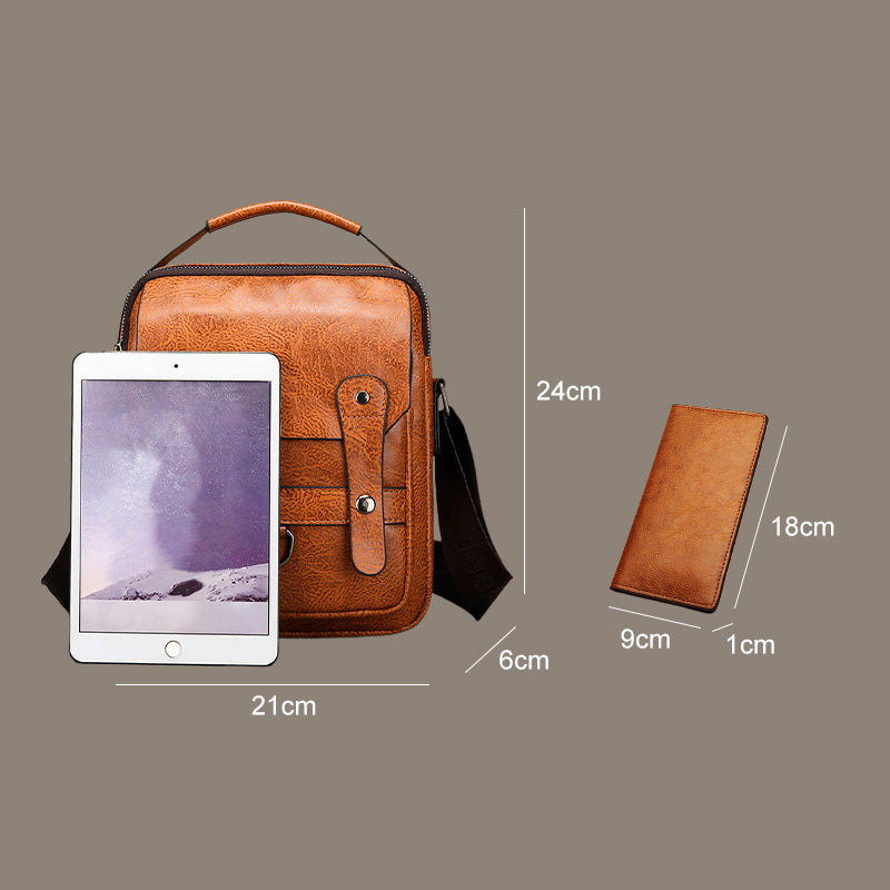 Jeep™ | Leather Crossbody Bag for Men with Wallet