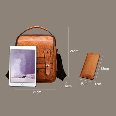 Jeep™ | Leather Crossbody Bag for Men with Wallet